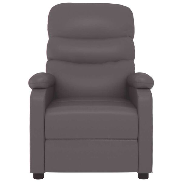 vidaXL Recliner Gray Faux Leather