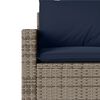 vidaXL Patio Sofa Set Set of 6 Gray PE rattan Large Removable Covers