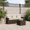 vidaXL Garden Sofa Set Brown PE rattan Standard Modular