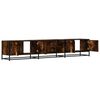 vidaXL TV Cabinet Smoked oak Engineered wood, Metal Large TV Cabinet