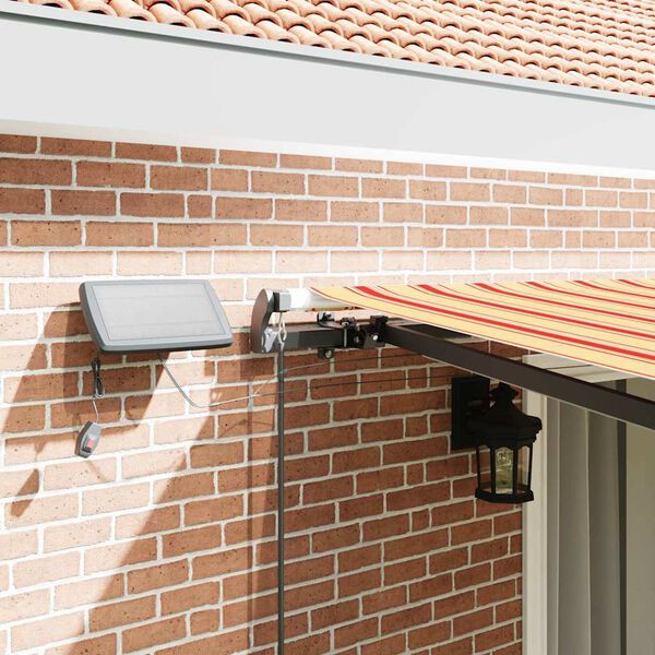 vidaXL Retractable Awning yellow and orange 177.17" x 118.11" fabric