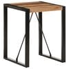 vidaXL Dining Table Black Solid Acacia Wood Compact Industrial
