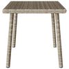 vidaXL Garden Coffee Table Light Grey PE Rattan Small