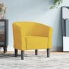 vidaXL Tub Chair Yellow Velvet Medium Ergonomic Armchair Round
