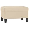 vidaXL 3-Seater Sofa with Footstool Cream 70.9" Microfiber Fabric