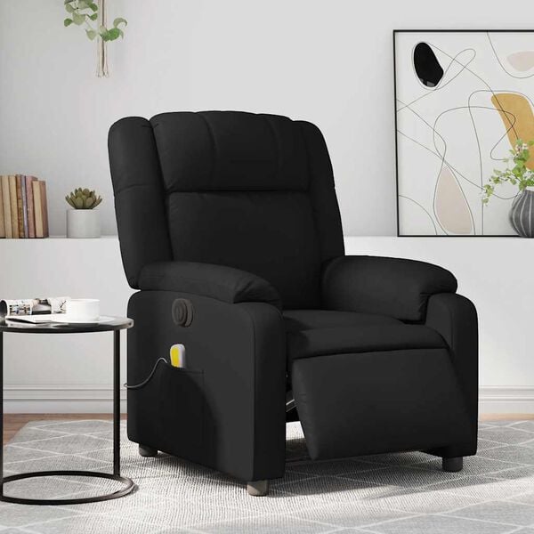 vidaXL Electric Massage Recliner Chair Black