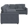 vidaXL Modular Sofa Dark Grey Velvet (100% polyester) L-shaped Modular