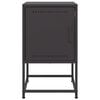 vidaXL Bedside Cabinet Set of 2 Black Steel 14.2 x 15.4 x 23.8 in