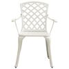 vidaXL Garden Chair White Cast aluminum Medium Ergonomic Garden Chair