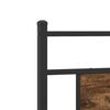 vidaXL Bed Frame Smoked oak Engineered wood and steel Twin Bed Frame