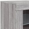 vidaXL Sideboard Grey Sonoma Engineered wood, glass Large Sideboard
