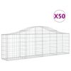 vidaXL Arched Gabion Baskets 50 pcs 78.7"x11.8"x23.6"/31.5" Galvanized Iron