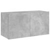 vidaXL TV Wall Cabinet Concrete grey Engineered wood Medium