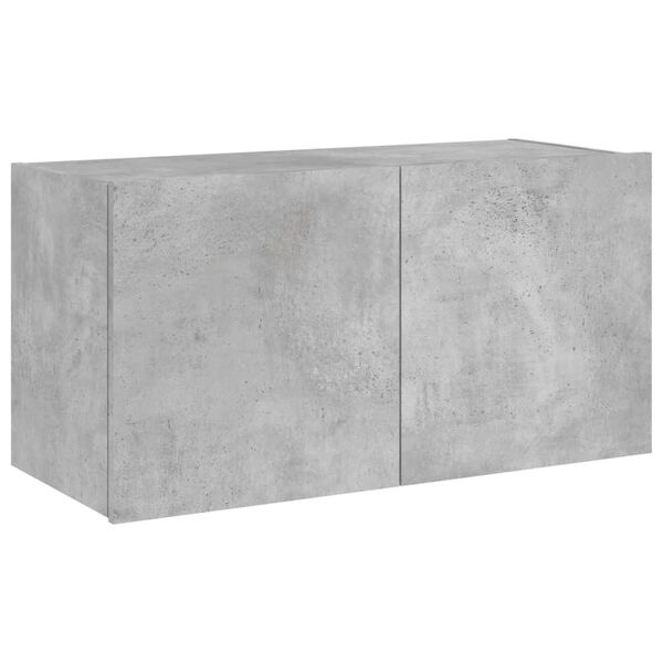 vidaXL TV Wall Cabinet Concrete grey Engineered wood Medium
