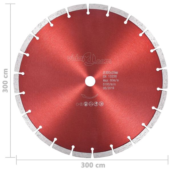 vidaXL Diamond Cutting Disc Steel 11.81 "