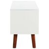 vidaXL TV Cabinet White Acacia wood Compact TV Cabinet Rectangular
