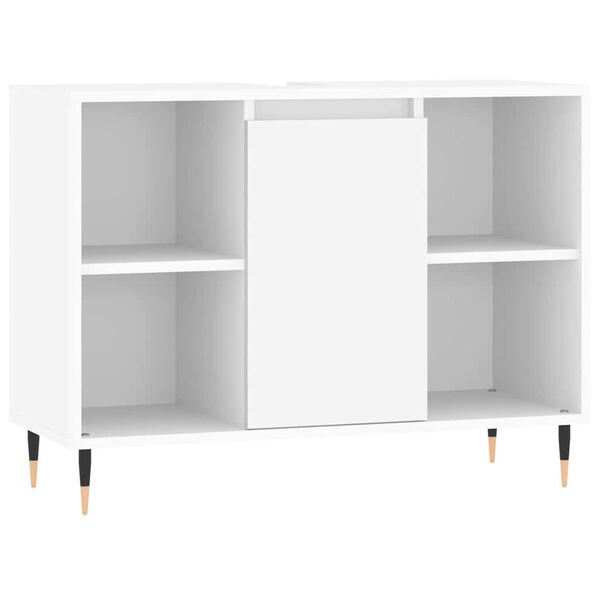 vidaXL Bathroom Cabinet White Engineered wood, iron Medium