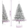 vidaXL Christmas Tree Silver PET 70.9 in Decorative Inlays