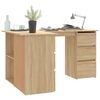 vidaXL Corner Desk Sonoma Oak Engineered Wood Large Corner Desk