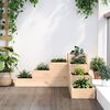 vidaXL Patio Planter 4-Tier 31.7x31.1x14.2" Solid Wood Pine