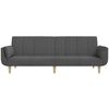 vidaXL Sofa Bed Dark Grey Fabric (100% polyester), Wood, Foam, Plastic