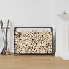 vidaXL Firewood Rack Anthracite 35.4x11.0x25.6" Cold-rolled steel