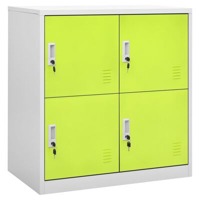 vidaXL Locker Cabinets 5 pcs Light Gray and Green 35.4"x17.7"x36.4" Steel