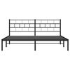 vidaXL Metal Bed Frame Black Powder-coated steel 72x84 in Bed Frame
