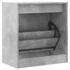 vidaXL Shoe Cabinet Concrete Grey Engineered Wood Compact Shoe Cabinet