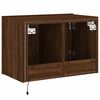 vidaXL TV Wall Cabinet Brown oak Engineered wood Medium TV Wall Cabinet