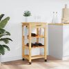 vidaXL Kitchen Trolley MONZA 18.9"x15.7"x34.8" Solid Wood Pine