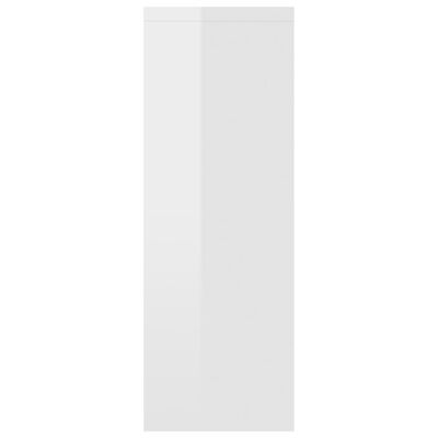 vidaXL Wall Shelf High Gloss White 17.8"x6.3"x17.8" Chipboard