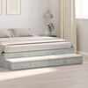 vidaXL Bed Drawers with Drawer Concrete Grey 78.74 x 14.37 x 6.50 in