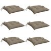 vidaXL Chair Cushion Set of 6 Taupe Oxford fabric (100% polyester)