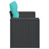 vidaXL Garden Sofa Black