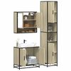 vidaXL Bathroom Furniture Set Sonoma Oak Engineered wood, metal, glass