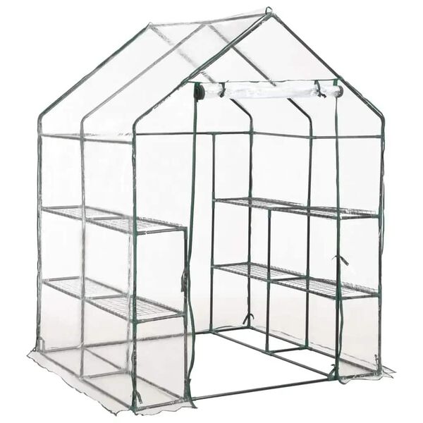 vidaXL Greenhouse with 8 Shelves 4.7'x4.7'x6.4'