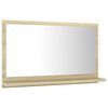 vidaXL Mirror Sonoma oak Engineered wood, acrylic 23.6 x 4.1 x 14.6 in