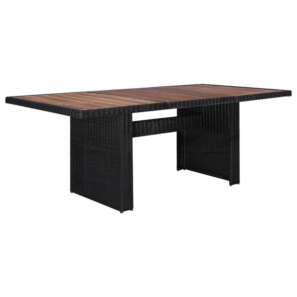 vidaXL Outdoor Dining Set Black Powder-Coated Steel Large Durable