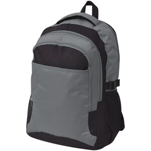 vidaXL School Backpack 10.6 gal Black and Grey