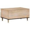 vidaXL Coffee Table Bleach Natural Solid Mango Wood, Engineered Wood