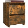 vidaXL Bedside Cabinet Smoked Oak Engineered Wood Compact