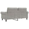 vidaXL 2-seater Sofa Light Grey Velvet (100% polyester), metal, textilene