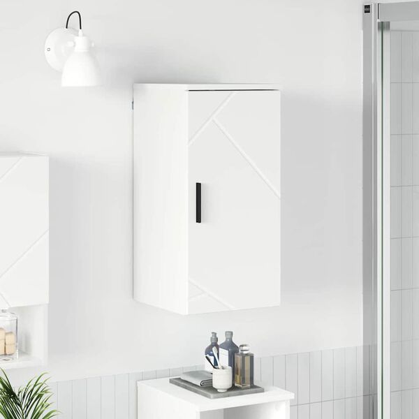 vidaXL Bathroom Cabinet Wall-mounted White 11.81 x 12.40 x 24.02 in