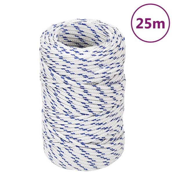 vidaXL Boat Rope White 0.08 " 82.0 ' Polypropylene