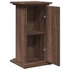 vidaXL Display Stand with Storage Brown Oak 12.2x11.8x23.6" Engineered Wood