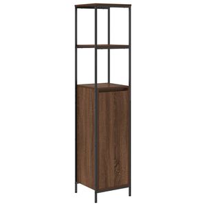 vidaXL Bathroom Cabinet Brown Oak Engineered wood Medium Adjustable Feet