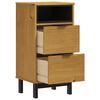 vidaXL Bedside Cabinet Oak Solid pine wood Medium Bedside Cabinet