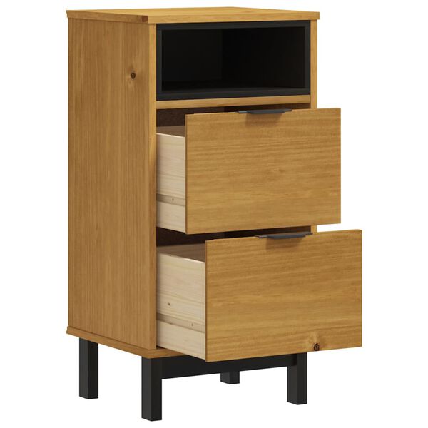 vidaXL Bedside Cabinet Oak Solid pine wood Medium Bedside Cabinet