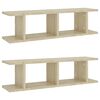 vidaXL Wall Shelf Set of 2 Sonoma oak Engineered wood Medium